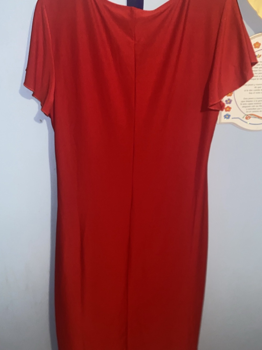 Women's Red Ruffle V-Neck Top - Picture 6 of 6